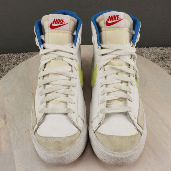 Nike Blazer Mid 77 Jumbo Sneakers Youth 6.5 White Yellow Blue Retro High Top - Picture 4 of 11